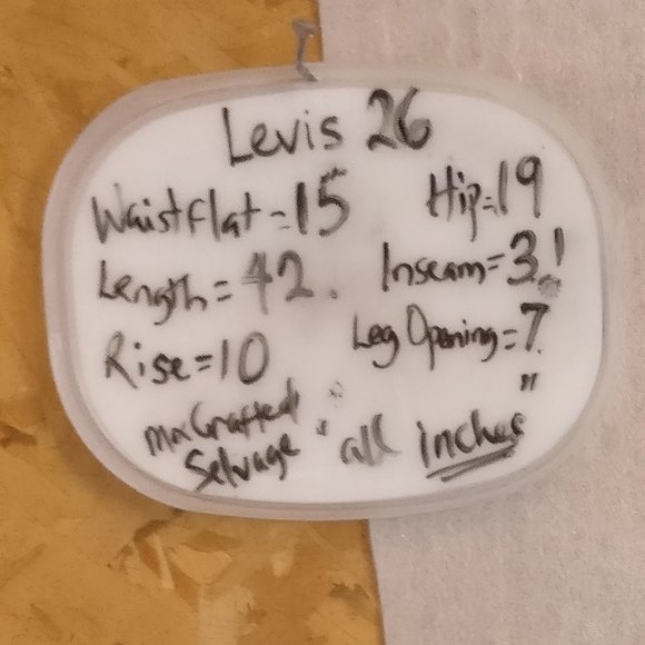 Levi's MADE & CRAFTED ARROW STRAIGHT JAPANESE SELVAGE HIGHRISE JEAN 26w/Measurem - Picture 7 of 15